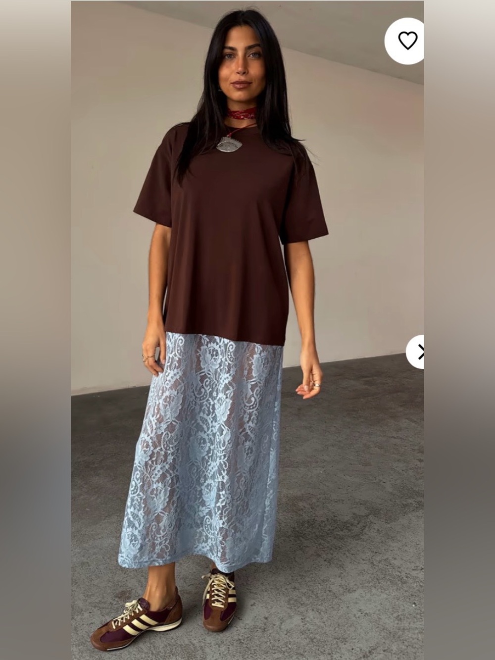 Never Fully Dressed Chocolate/Blue Cara T-Shirt Dress, NWT ⚜️